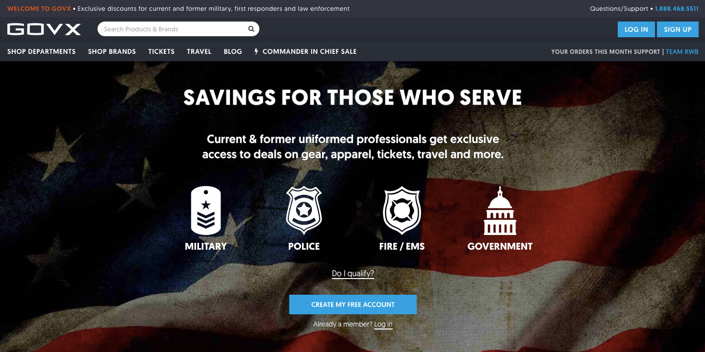GovX Shop background